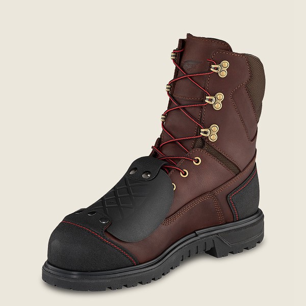 Red Wing Safety Bot Erkek - Brnr Xp - 8-Inch Waterproof Toe Metguard - Kahverengi/Siyah - 89ODHTPKB